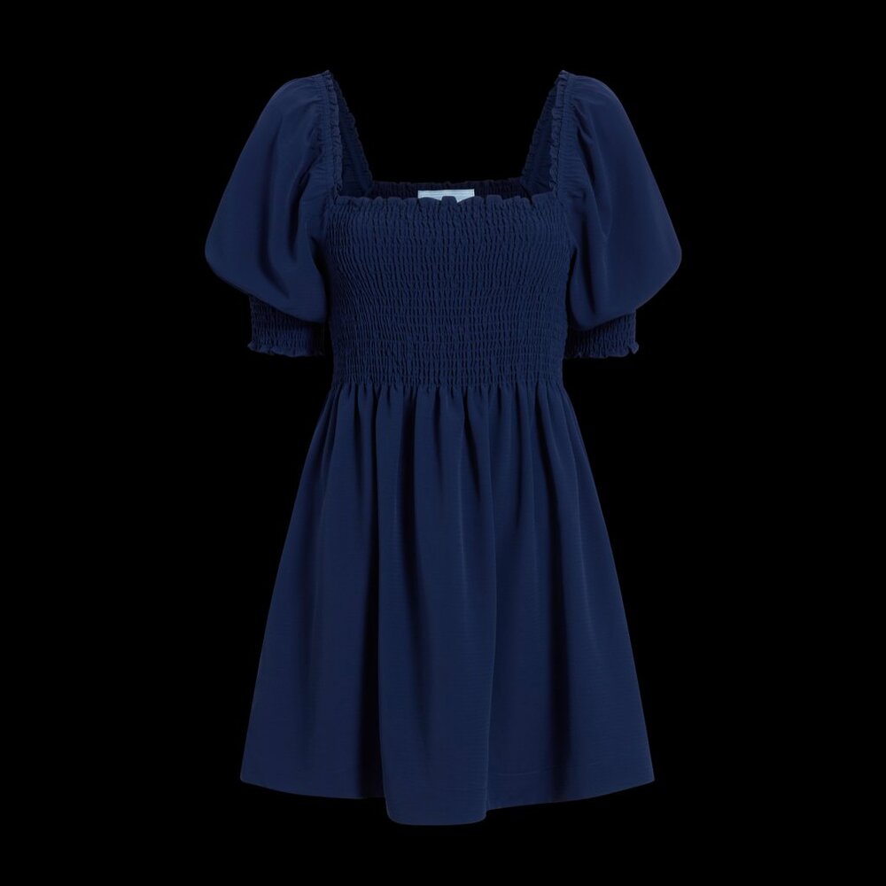 Hill House Home The Athena Nap Dress - Navy Crepe Size XLWrinkle Resistant Navy